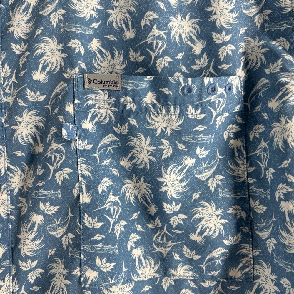 Columbia PFG Shirt Men’s 2XT Fishing Casual Short Sleeve Button Up Pocket Vents - Picture 9 of 16